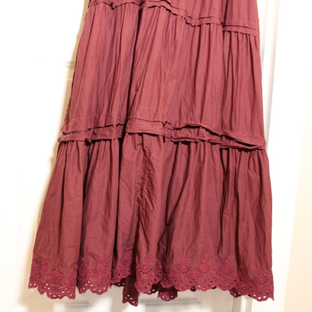 Madewell NWOT size 20 red dress eyelet lace ruffles plus size - Picture 3 of 4